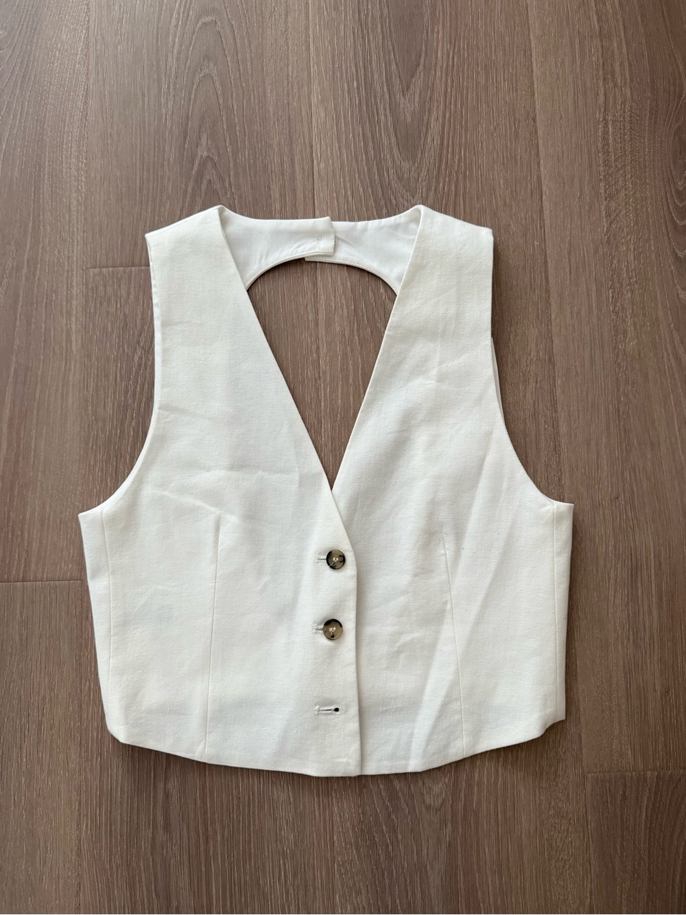 NWT! Zara Linen Blend Cropped Vest